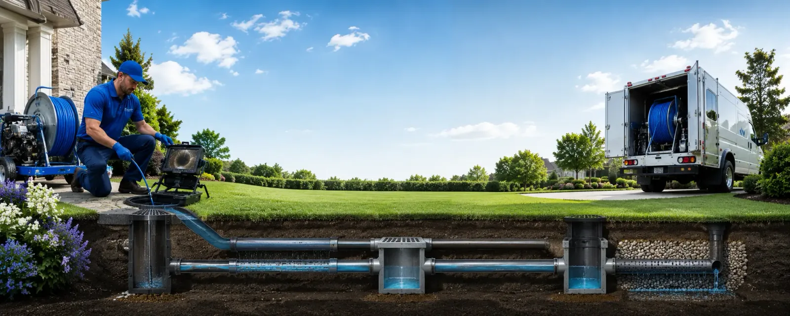 Outdoor drain cleaning information for Brookline, NH